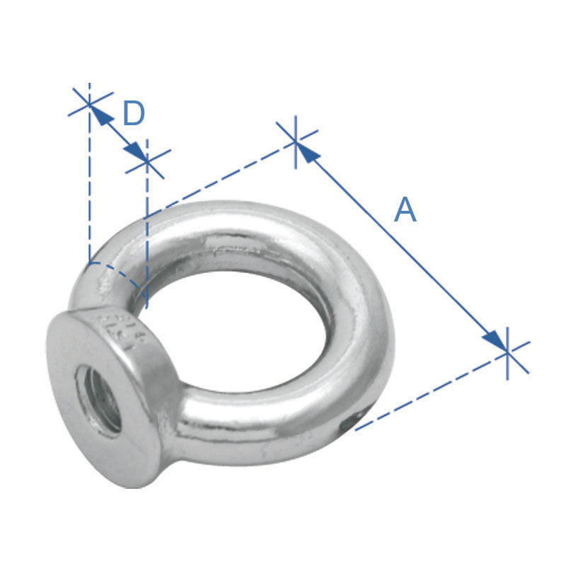 Eye Nut, AISI 316, ø12mm