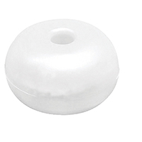 Surface Float w/Hole, Round, Ø75mm, White