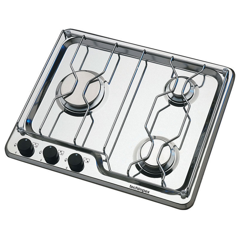 Built in hob w/ 3 burners, 470x390x65mm, 3,5 kg