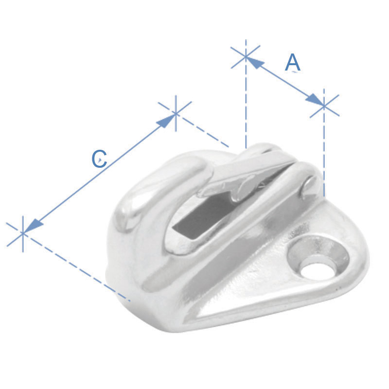 Spring Fender Hook,Inox 316, L38mm, Hook Thickn. 5mm