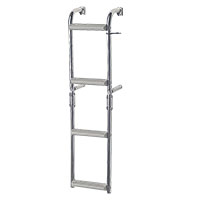 lalizas 30536 Foldable Ladder for Nar. Transom, 2+2 steps, Inox 316, 90⁰, L835xW215mm
