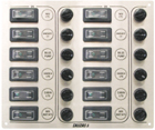 lalizas 31299 Switch panel ''Sp12 Ultra'',12 waterproof switches, Inox 316, 12/24V