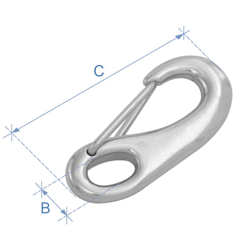 Spring snap casting, Inox 316, L 50mm