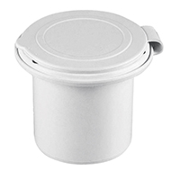 lalizas 35791 Case for Shower Head, Round, w/Lid, Ø66mm, White