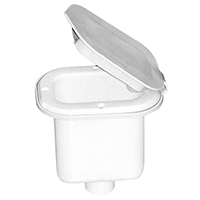 lalizas 37214 Case for Shower Head, Square, w/Lid, 125x97mm, White