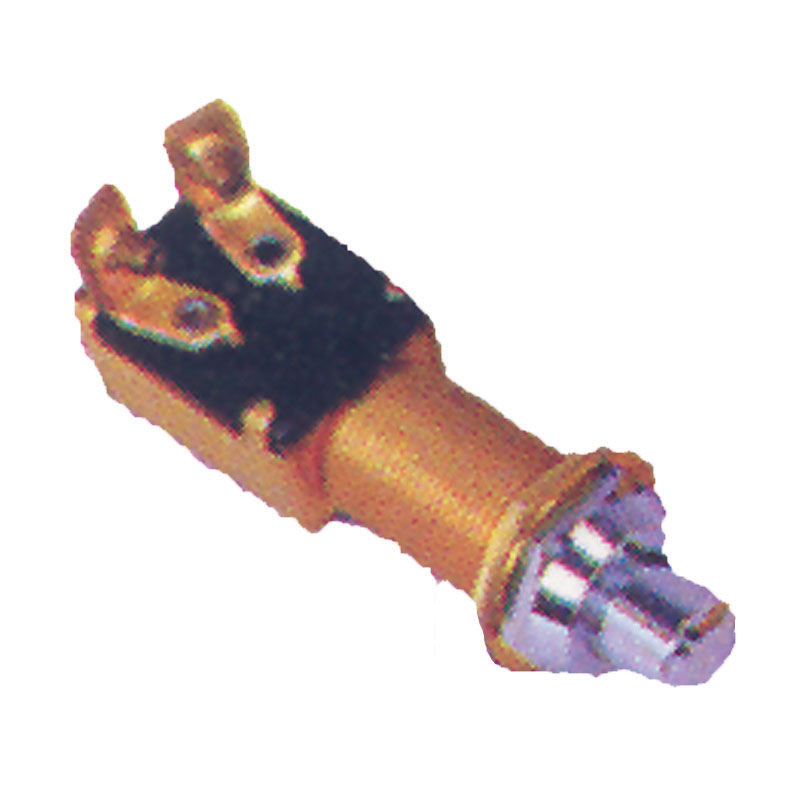 Push ButtonHorn Switch, 12V, Diam. 16mm, L 32mm, chrome plated brass