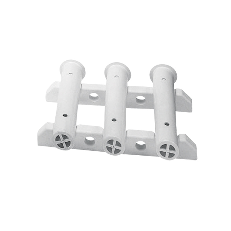 Storage Rack Set for 3 Rods, Bulkhead Mount, White