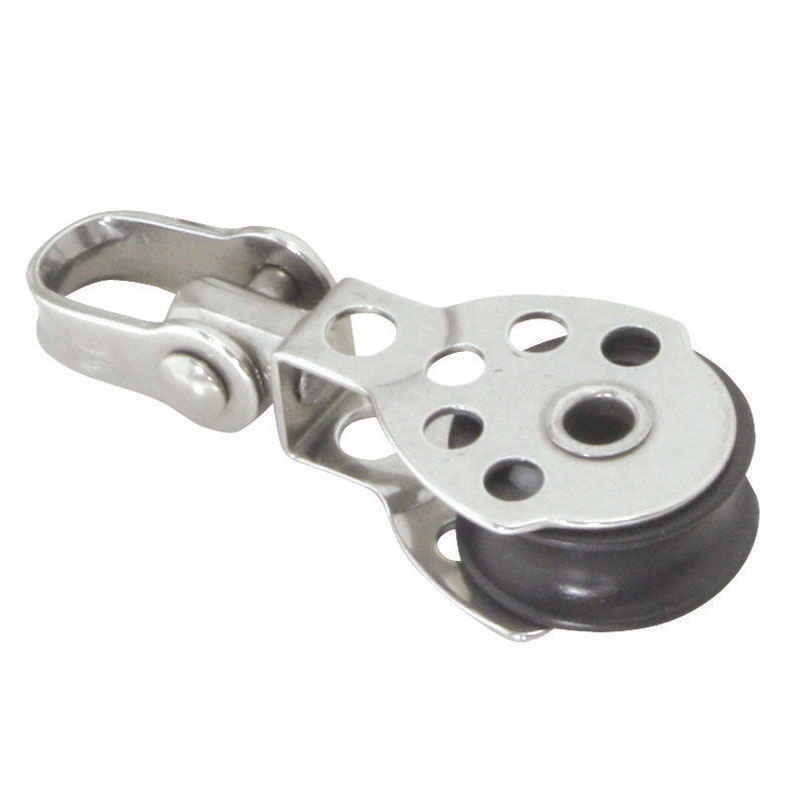 Single swivel block with balls and shackle,25mm Diam. 8mm