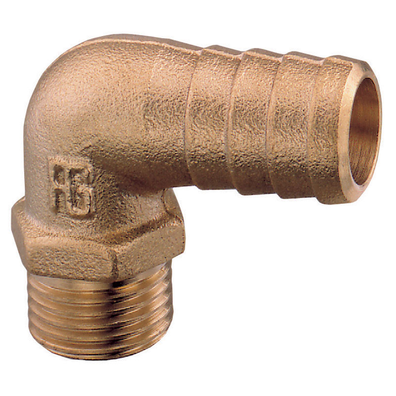 Bend Male Type 3/8'' w/ Hose Connector 15mm, Brass