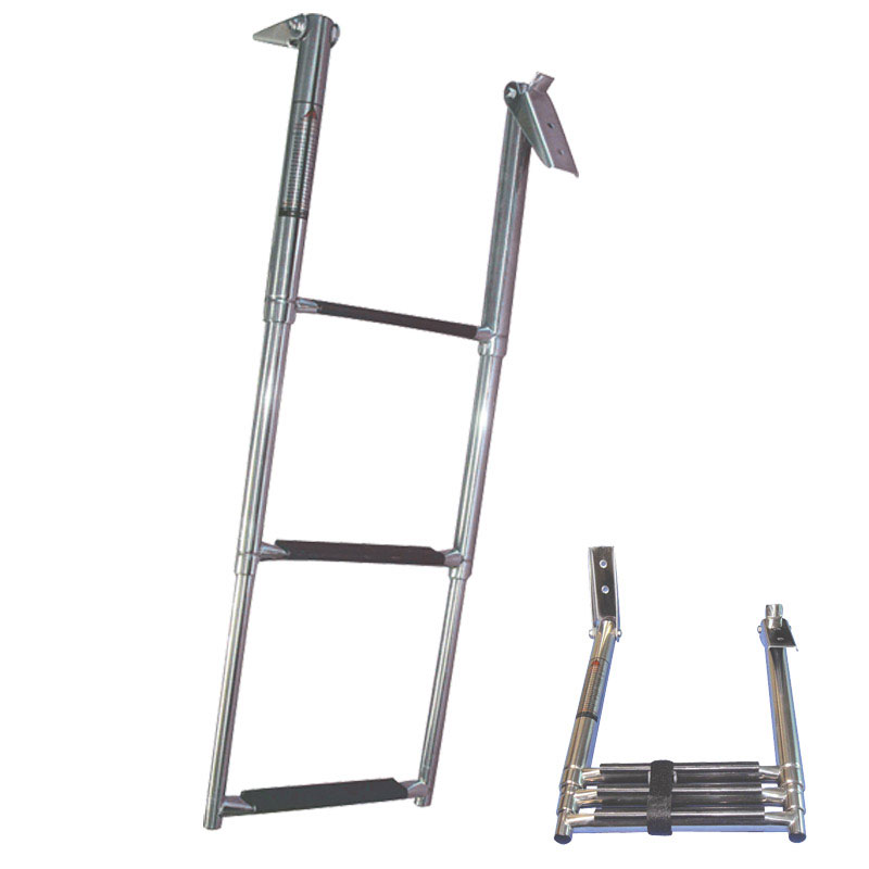 Telescopic Ladder, 3 steps, Inox 316, L860xW330mm