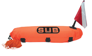 Torpedo Diving Marker Buoy, Reinfoced, ''Safe Dive'' with 20m rope