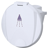 lalizas 42575 Case for Shower Head, Round, w/Lid, White