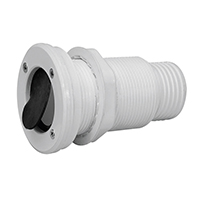 lalizas 43248 Thru-Hull Ø55mm w/Non-Ret.Valve, f/Hose Ø45mm,White