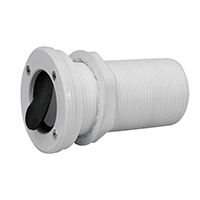 lalizas 43251 Thru-Hull Threaded Ø55mm, w/Non-Ret.Valve, White