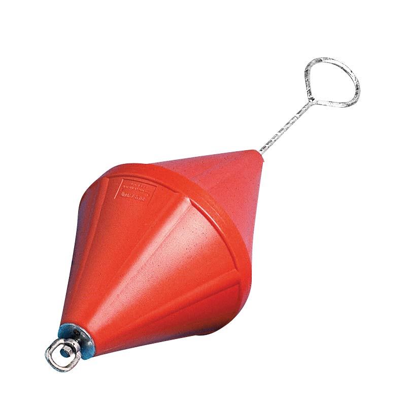 lalizas 43444 Mooring Buoy,Bi-conical,w/Foam & Galv. Steel Rod,Ø320x880mm,Orange