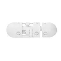 lalizas 43851 Anti-Rattle Barrel Bolt, Plastic, White