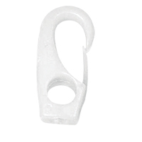 lalizas 44028 Snap Hook w/Eye Ø10x42mm, f/Ø4mm Cord, Polyam. White