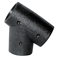 lalizas 44052 T-Fitting, 60°, for Rails Ø22mm, Black