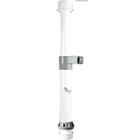 lalizas 44058 Table Pedestal Telesc. Alum. Ø60x 480-810mm, White