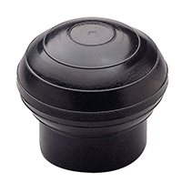 lalizas 44085 Paddle End Cap, Int. Ø35mm, Black