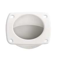 lalizas 44227 Finger Flush Pull, Ø44mm, 57x57mm, Plastic, White