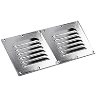 lalizas 44546 Vent. Shaft Grilles Cover, Double, 258x118x6,5mm, Black