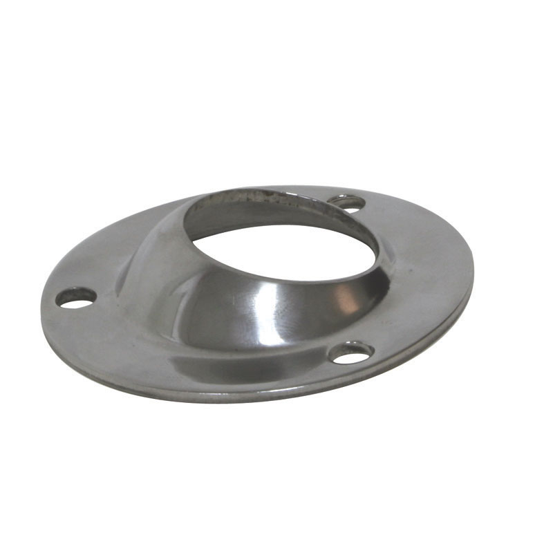 Round base  60°, Inox 316, Rail ø 22mm, Base ø 57mm