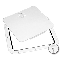 lalizas 45178 Inspection Hatch w/Rem.Cover&Lock, White, 380x380mm