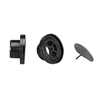 lalizas 45391 Drain Plug w/Non-Ret. Valve f/Thru-hull,Ø22mm,Black