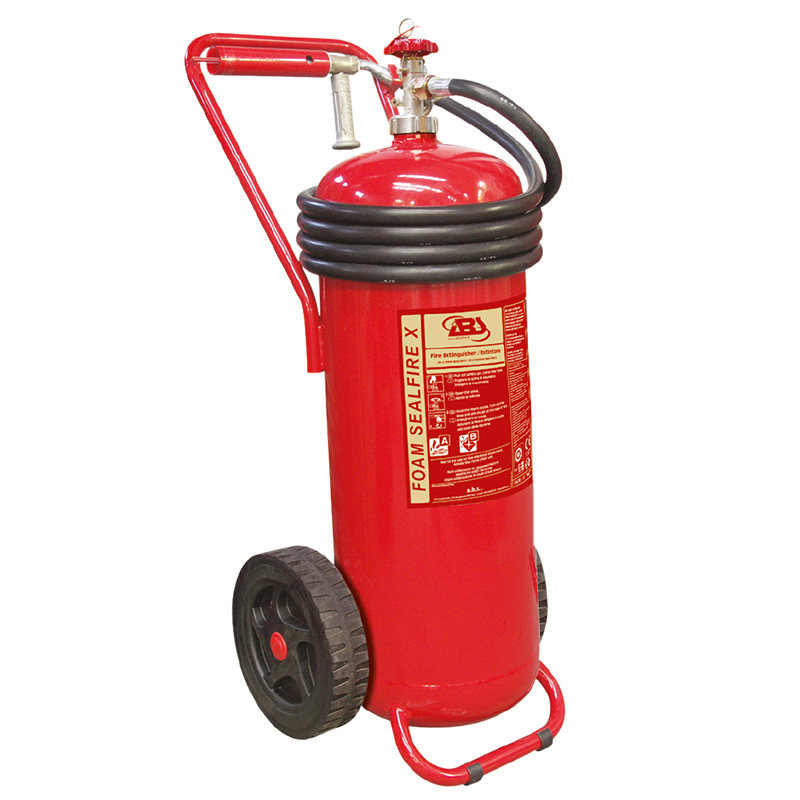 lalizas 45492 Fire Extinguisher Wheeled,AFFF Foam, 50lt,Stored Pressure,w/Hose,Horn&Nozzle,SOLAS/MED (EN,FR,ES,PT)