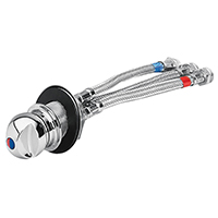 lalizas 45601 Mixer Water Tap (C/H), Chr Brass, w/3-Hose Conn.20cm