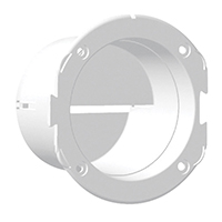 lalizas 47514 Ventilator Connector, Straight, Ø76mm, White