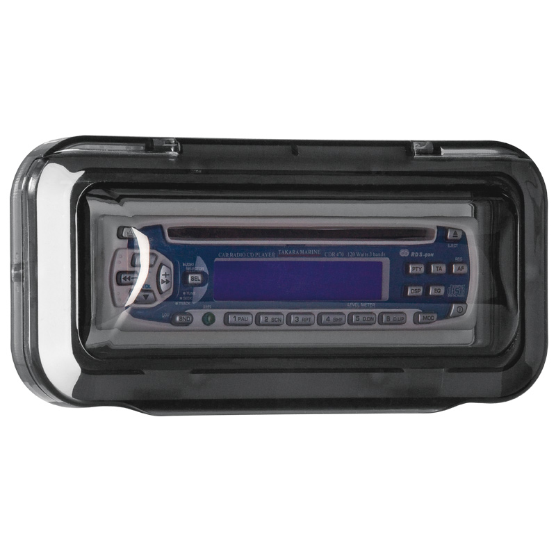 Univ.Case Cover f/ Radio/CD , Curved, Smoked Transparent