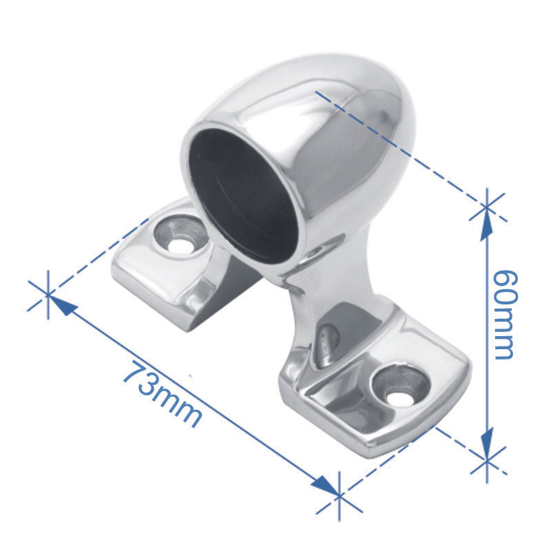 Rail Fitting, 90°, Top Side Cap, Inox 316, 25mm (1)