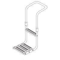 Immersed Platform Ladder, Inox 316, L865xW325mm