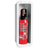 lalizas 50006 Storage Case f/Fire Extinguisher 1kg, w/o Door, White