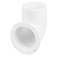 lalizas 51069 Ventilator Connector, Elbow, Ø102mm, White