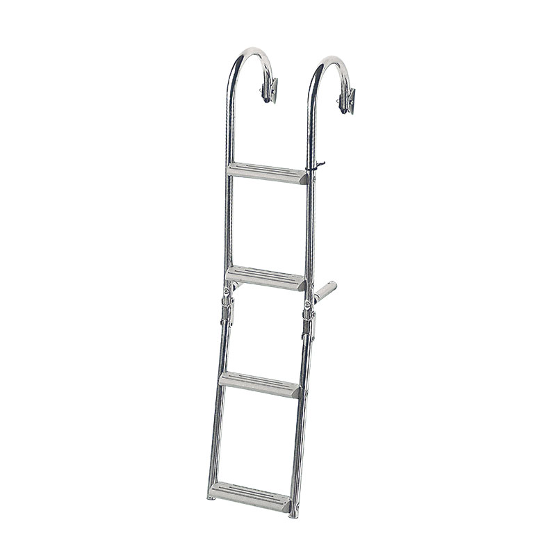 Foldable Ladder for Nar. Transom, 2+2 steps, Inox 316, 180⁰, L1050xW215mm