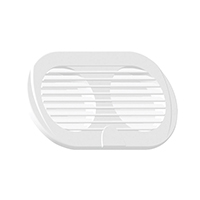 lalizas 54391 Vent. Shaft Grilles, Double, Ø3'', 195x105mm, White