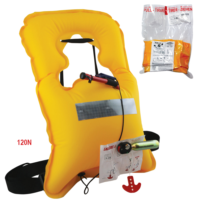 lalizas 72326 Vita Infl. Lifejacket, Manual, 120N, ISO, Adult