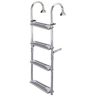 lalizas 55695 Foldable Ladder, 2+2 steps, Inox 316, 180⁰, L1050xW325mm