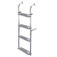 lalizas 55699 Foldable Ladder, 1+2 steps, Inox 316, 90⁰, L650xW325mm