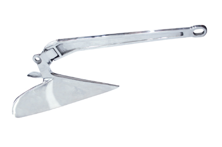 Plough anchor, hot dip galvanized, CQR type, 22kg