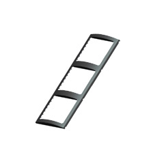 lalizas 70587 Switch Panel Frame, tripple, L 27cm W 10cm, black