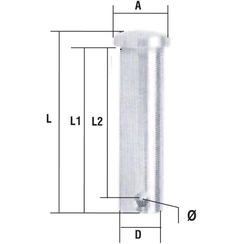 Pin Inox 304, Diam. 6mm, L 25mm