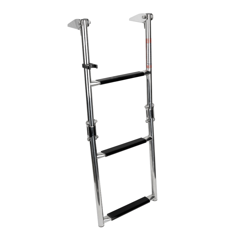 lalizas 99505 Foldable Ladder for Platform, 1+2 steps, Inox 316, L740xW276mm