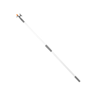 Telesc.Hook 2-Ends, Wh. Alum. Ø30mm L120-196cm, Grey