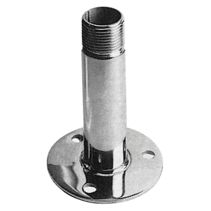 Fixed antenna base, inox 304, Diam. 73mm, H 102mm