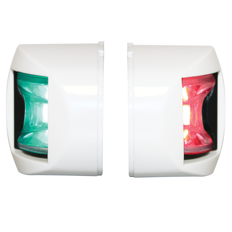 lalizas 71314 FOS LED 12 Starboard & Port Lights 112,5°, Side mounted, Set, with white housing