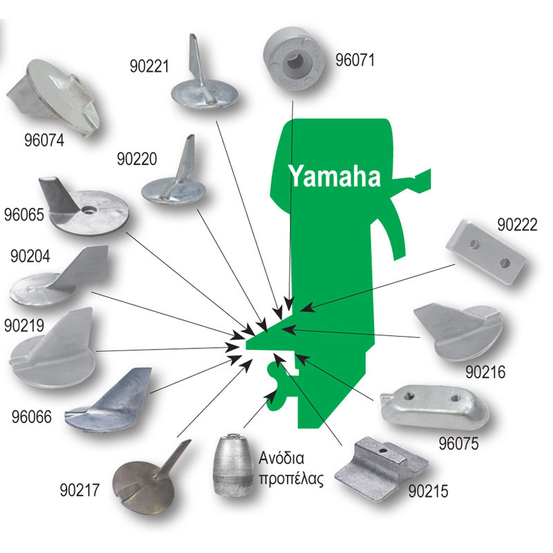 Finshape anode, for Yamaha/Honda, 0,28kg